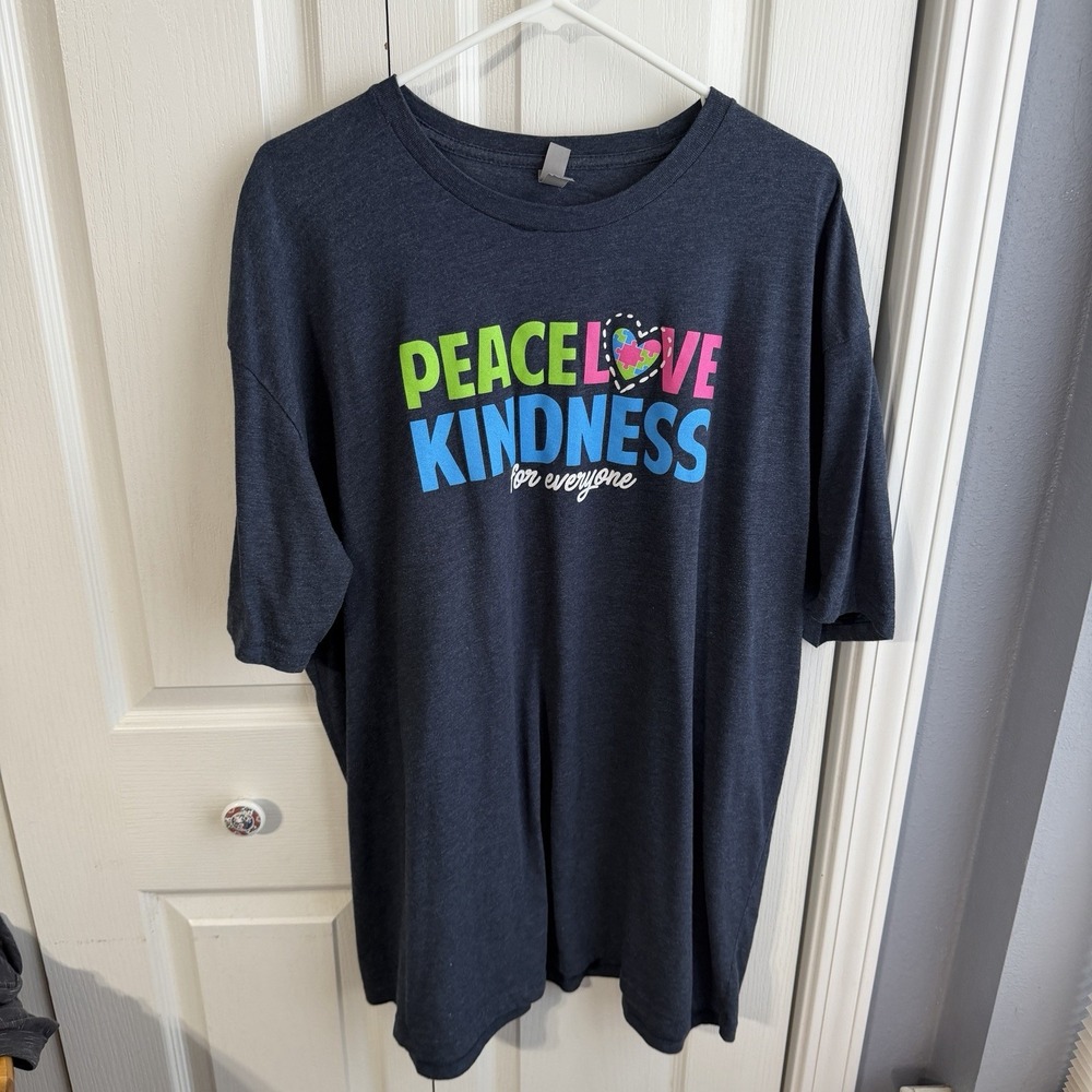 Next Level Apparel Peace Love Kindness For Everyone Short Sleeve Women's Size 3X